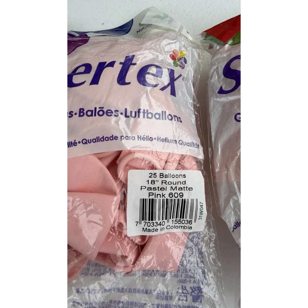 9 pack Variety of Pink Balloons Birthday Party Decorations
